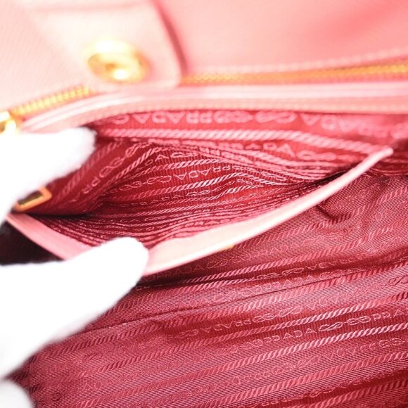 PRADA MILANO Logo 2Way Shoulder Hand Bag Saffiano Leather Pink GHW Italy 29KB269 - Picture 12 of 16